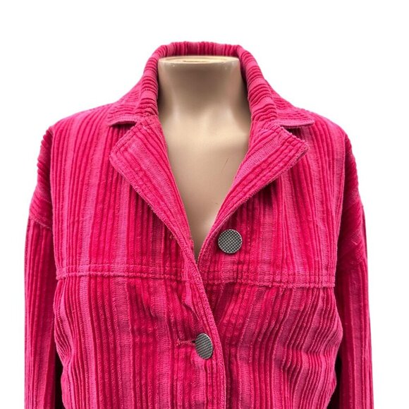 Cabi Cheeky‎ Topper Pink Corduroy Jacket #4124 Long Sleeve Button Front Women XS - Picture 4 of 12